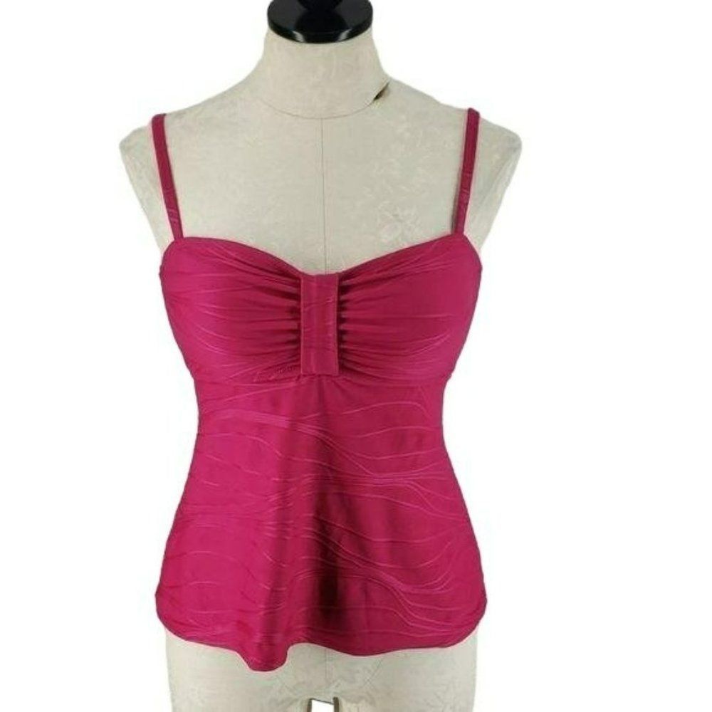 Kim Rogers Fuschia Pink Tankini Top